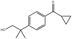 Methanone, cyclopropyl[4-(2-hydroxy-1,1-dimethylethyl)phenyl]- Struktur