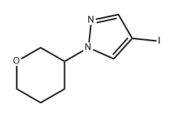 1H-Pyrazole, 4-iodo-1-(tetrahydro-2H-pyran-3-yl)- Struktur