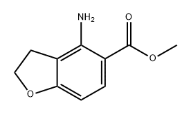 5-Benzofurancarboxylic acid, 4-amino-2,3-dihydro-, methyl ester Struktur