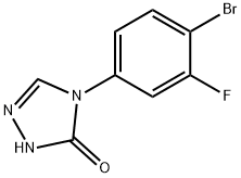 4-(4-Bromo-3-fluoro-phenyl)-1H-1,2,4-triazol-5-one Struktur