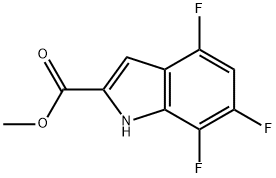 1H-Indole-2-carboxylic acid, 4,6,7-trifluoro-, methyl ester Struktur