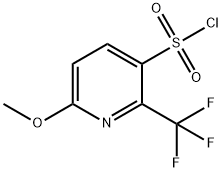 6-methoxy-2-(trifluoromethyl)pyridine-3-sulfonyl chloride Struktur