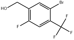 (5-Bromo-2-fluoro-4-(trifluoromethyl)phenyl)methanol Struktur