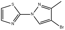 2-(4-bromo-3-methyl-1H-pyrazol-1-yl)-1,3-thiazole Struktur