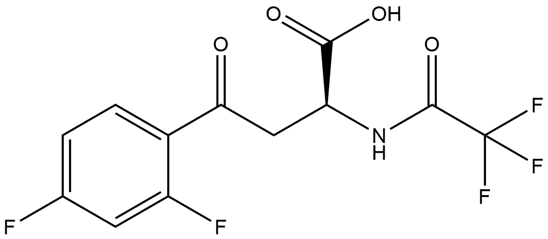 Benzenebutanoic acid, 2,4-difluoro-γ-oxo-α-[(trifluoroacetyl)amino]-, (S)- (9CI) Struktur