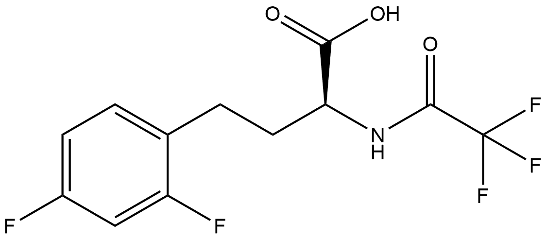 Benzenebutanoic acid, 2,4-difluoro-α-[(trifluoroacetyl)amino]-, (S)- (9CI) Struktur