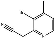 2-Pyridineacetonitrile, 3-bromo-4-methyl- Struktur