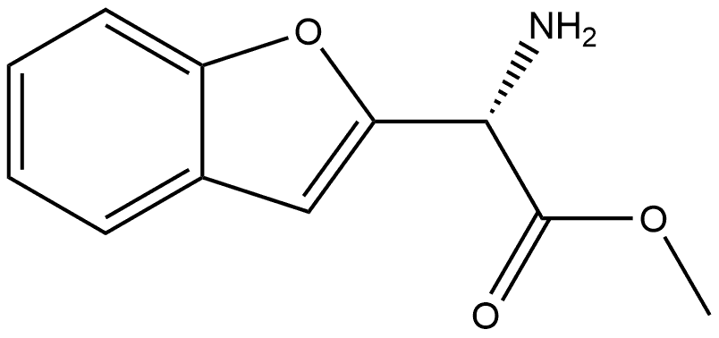 methyl (S)-2-amino-2-(benzofuran-2-yl)acetate Struktur