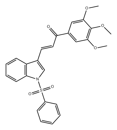 1H-Indole, 3-[(1E)-3-oxo-3-(3,4,5-trimethoxyphenyl)-1-propenyl]-1-(phenylsulfonyl)- (9CI) Struktur