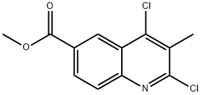 6-Quinolinecarboxylic acid, 2,4-dichloro-3-methyl-, methyl ester Struktur