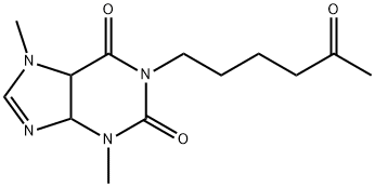 1H-Purine-2,6-dione, 3,4,5,7-tetrahydro-3,7-dimethyl-1-(5-oxohexyl)- Struktur