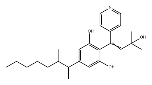 1,3-Benzenediol, 5-(1,2-dimethylheptyl)-2-[3-hydroxy-3-methyl-1-(4-pyridinyl)-1-buten-1-yl]-