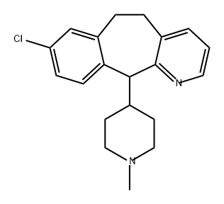 5H-Benzo[5,6]cyclohepta[1,2-b]pyridine, 8-chloro-6,11-dihydro-11-(1-methyl-4-piperidinyl)- Struktur