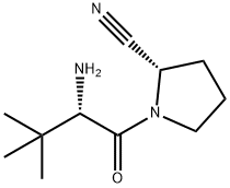 2-Pyrrolidinecarbonitrile, 1-[(2S)-2-amino-3,3-dimethyl-1-oxobutyl]-, (2S)- Struktur