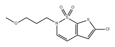 2H-Thieno[3,2-e]-1,2-thiazine, 6-chloro-2-(3-methoxypropyl)-, 1,1-dioxide Struktur