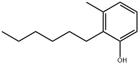 Phenol, 2-hexyl-3-methyl- Struktur