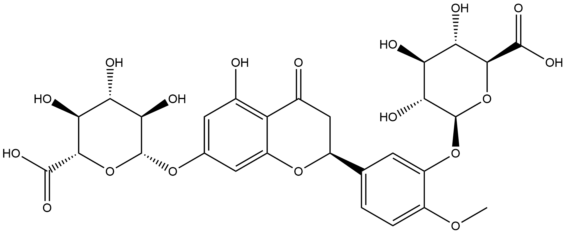 Hesperetin 7,3-di-O-β-D-glucuronide Struktur