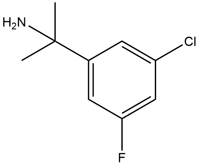 2-(3-chloro-5-fluorophenyl)propan-2-amine hydrochloride Struktur