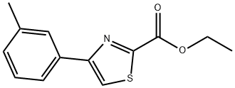 2-Thiazolecarboxylic acid, 4-(3-methylphenyl)-, ethyl ester Struktur