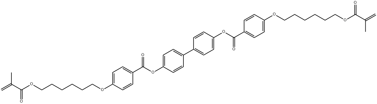 Benzoic acid, 4-[[6-[(2-methyl-1-oxo-2-propenyl)oxy]hexyl]oxy]-, [1,1'-biphenyl]-4,4'-diyl ester (9CI) Struktur