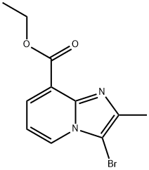 ethyl 3-bromo-2-methylimidazo[1,2-a]pyridine-8-carboxylate Struktur