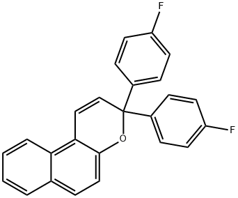 3H-Naphtho[2,1-b]pyran, 3,3-bis(4-fluorophenyl)- Struktur