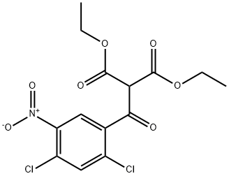 Propanedioic acid, 2-(2,4-dichloro-5-nitrobenzoyl)-, 1,3-diethyl ester Struktur