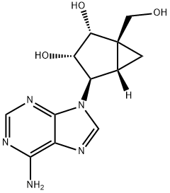 Bicyclo[3.1.0]?hexane-?2,?3-?diol, 4-?(6-?amino-?9H-?purin-?9-?yl)?-?1-?(hydroxymethyl)?-?, (1R,?2R,?3S,?4R,?5S)? Struktur