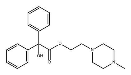 Benzilic acid, 2-(4-methyl-1-piperazinyl)ethyl ester (6CI,7CI,8CI) Struktur