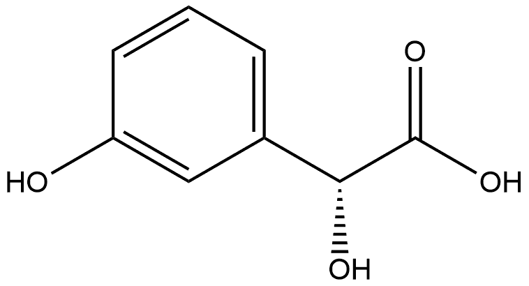 Benzeneacetic acid, α,3-dihydroxy-, (αR)- Struktur