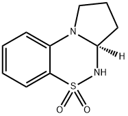 1H-Pyrrolo[2,1-c][1,2,4]benzothiadiazine, 2,3,3a,4-tetrahydro-, 5,5-dioxide, (3aR)- Struktur