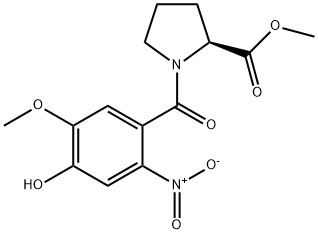 L-Proline, 1-(4-hydroxy-5-methoxy-2-nitrobenzoyl)-, methyl ester Struktur