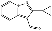 2-Cyclopropylpyrazolo[1,5-a]pyridine-3-carboxaldehyde Struktur