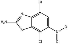 2-Benzothiazolamine, 4,7-dichloro-6-nitro- Struktur