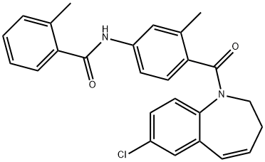 Benzamide, N-[4-[(7-chloro-2,3-dihydro-1H-1-benzazepin-1-yl)carbonyl]-3-methylphenyl]-2-methyl- Struktur