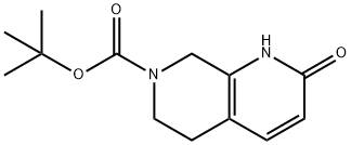 1,7-Naphthyridine-7(1H)-carboxylic acid, 2,5,6,8-tetrahydro-2-oxo-, 1,1-dimethylethyl ester Struktur