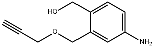 Benzenemethanol, 4-amino-2-[(2-propyn-1-yloxy)methyl]- Struktur