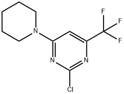 2-Chloro-4-(1-piperidinyl)-6-(trifluoromethyl)pyrimidine Struktur