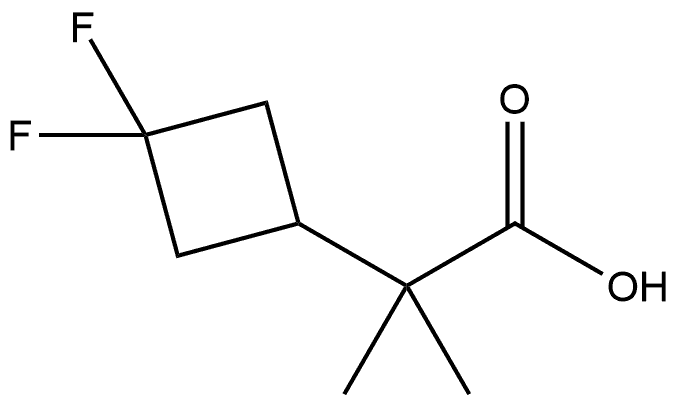 Cyclobutaneacetic acid, 3,3-difluoro-α,α-dimethyl- Struktur