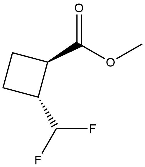 methyl (1R,2R)-2-(difluoromethyl)cyclobutanecarboxylate Struktur