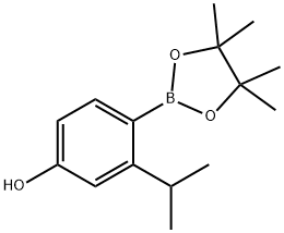 3-ISOPROPYL-4-(4,4,5,5-TETRAMETHYL-1,3,2-DIOXABOROLAN-2-YL)PHENOL Struktur