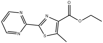 Ethyl 5-methyl-2-(2-pyrimidinyl)-4-thiazolecarboxylate Struktur