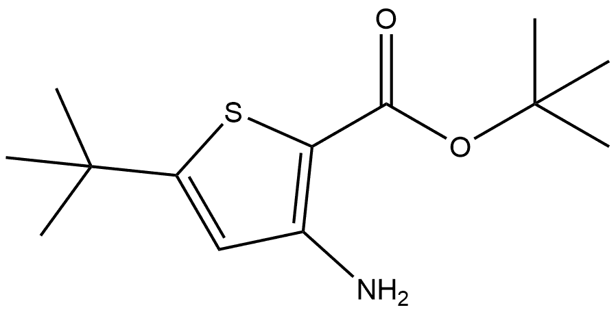 tert-butyl 3-amino-5-(tert-butyl)thiophene-2-carboxylate Struktur