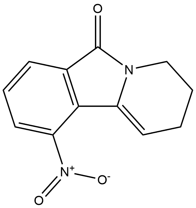 3,4-Dihydro-10-nitropyrido[2,1-a]isoindol-6(2H)-one Struktur