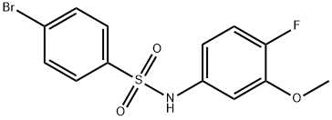 Benzenesulfonamide, 4-bromo-N-(4-fluoro-3-methoxyphenyl)- Struktur