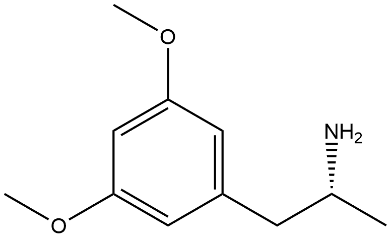 Benzeneethanamine, 3,5-dimethoxy-α-methyl-, (αR)- Struktur