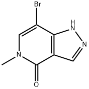 7-bromo-5-methyl-1H,4H,5H-pyrazolo[4,3-c]pyridin-4-one Struktur