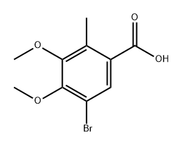 Benzoic acid, 5-bromo-3,4-dimethoxy-2-methyl- Struktur