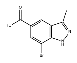 1H-Indazole-5-carboxylic acid, 7-bromo-3-methyl- Struktur