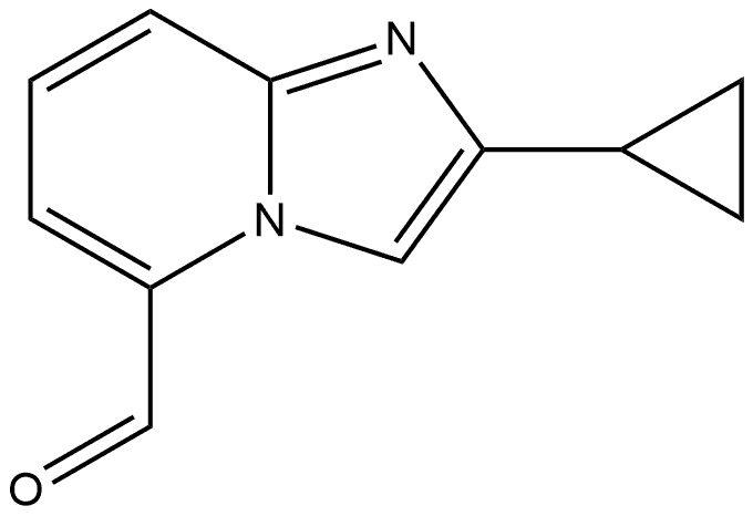 2-cyclopropylimidazo[1,2-a]pyridine-5-carbaldehyde Struktur